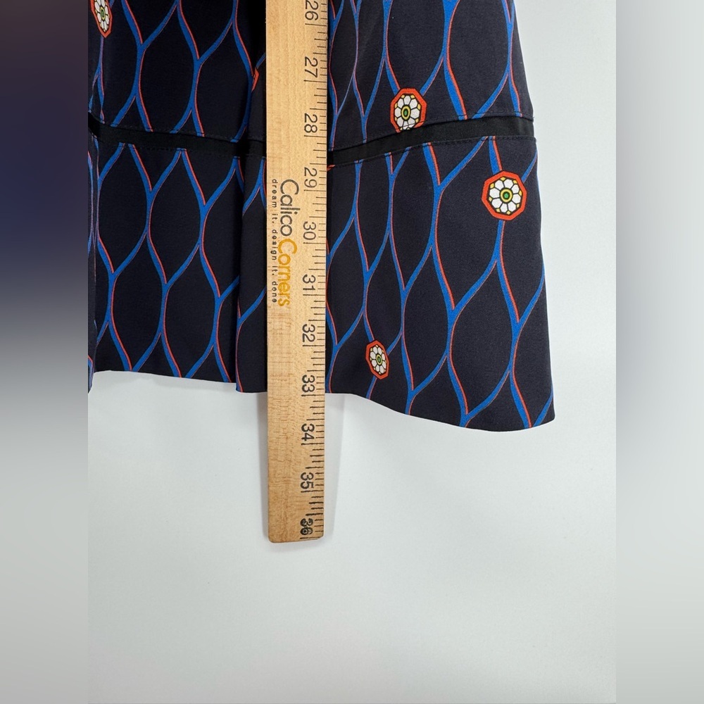 Kenzo x H&M Blue Patterned Silk Dress Size 4 - Picture 7 of 9